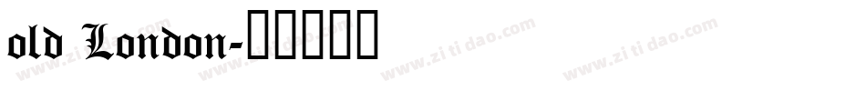 old London字体转换